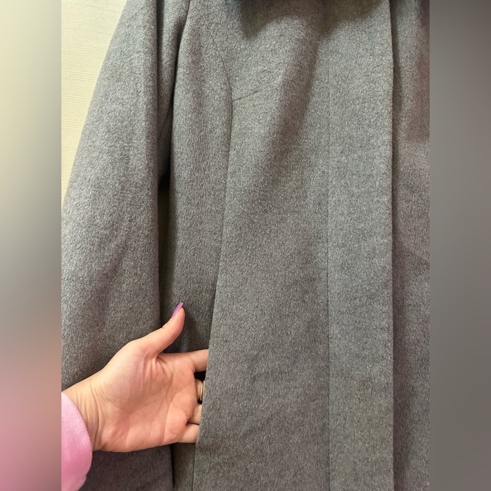 Cole Haan Signature Gray Wool Blend Coat Women’s Size 10 Classic Winter Jacket - Picture 3 of 9